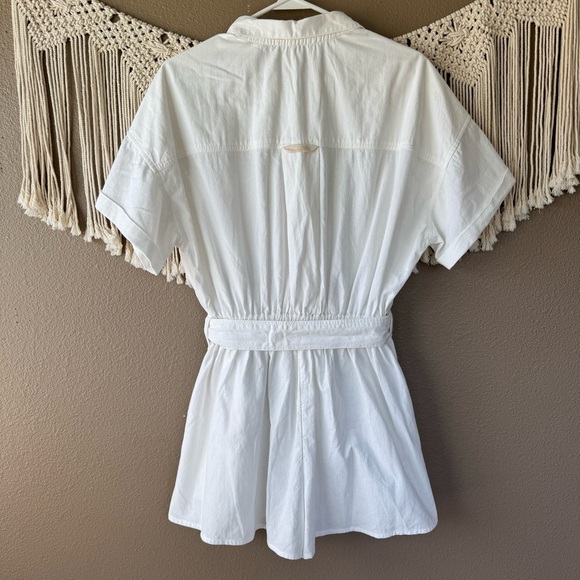 FREE PEOPLE No Plans White Button Front Romper Playsuit EUC C - Picture 3 of 12